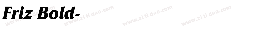Friz Bold字体转换